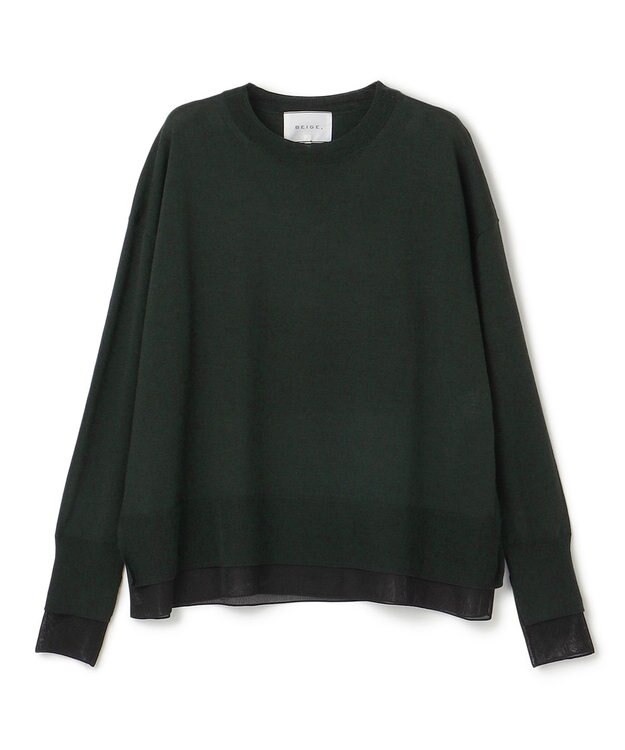 BEIGE， 【洗える】LA MONNAIE / クルーネックニット F Green