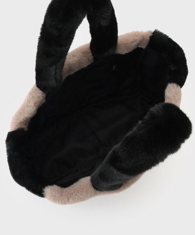 GRACE CONTINENTAL レタードファーバッグ ブラック