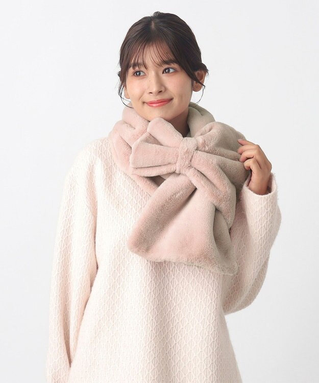 pincunomaru リボンマフラー 未使用 ブランドタグ・袋付き 実物二枚目 pincunomaru リボンマフラー 未使用 ブランドタグ・袋付き 実物二枚目