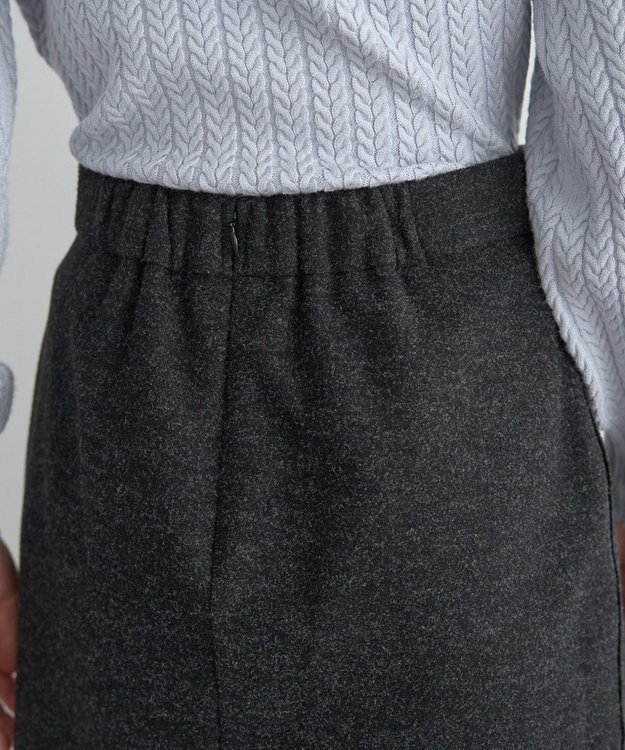 YECCA VECCA メルトンナロースカート Charcoal Gray