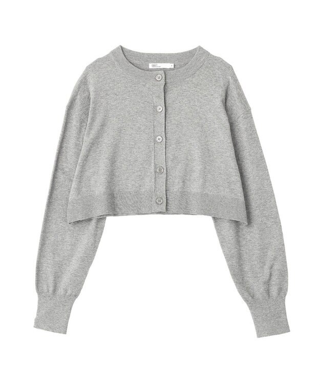 CRAFT STANDARD BOUTIQUE 選べる丈/クルーネックカーディガン Gray Mixture