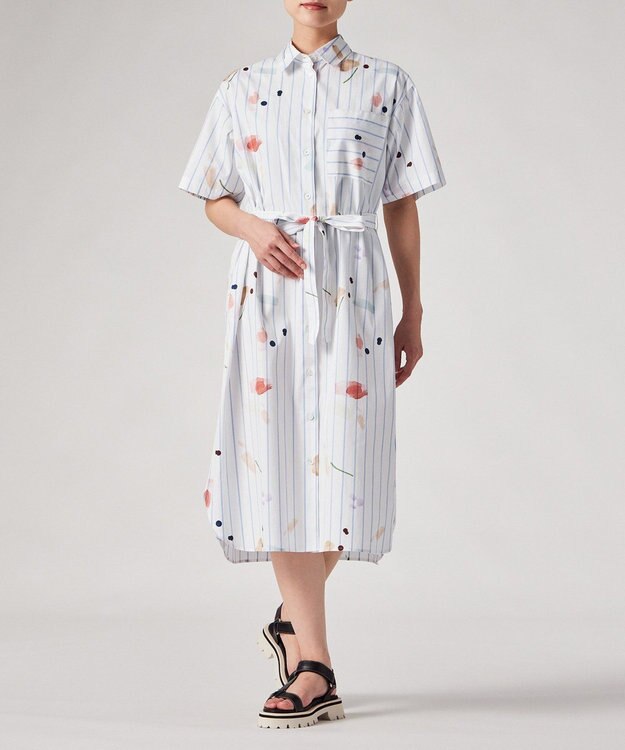 Paul Smith Mark Making プリント シャツワンピース オフホワイト
