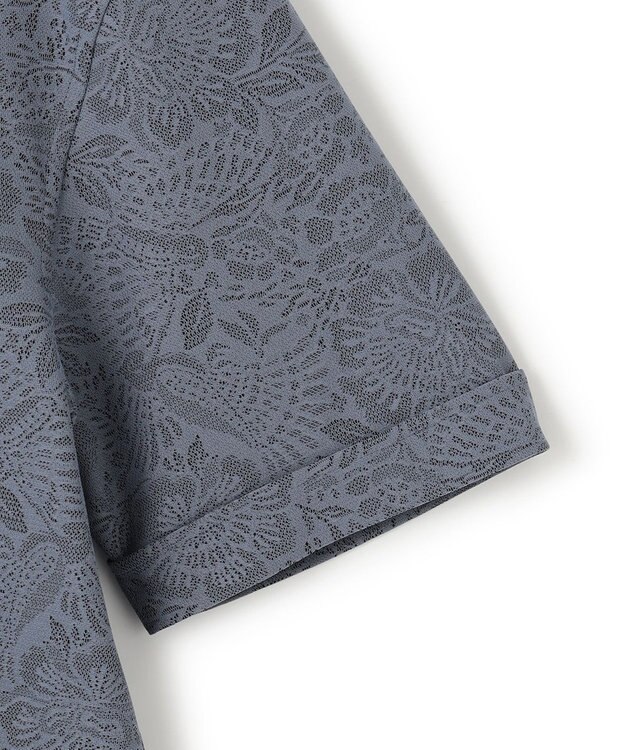 JOSEPH HOMME 新素材【洗える/通気性】ヨシタレース　レギュラーカラー半袖シャツ ネイビー系