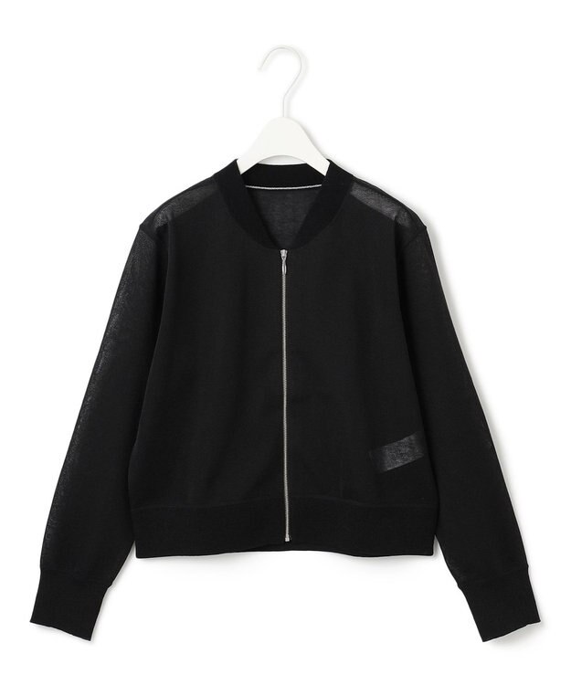 ICB 【洗える】ドライシアージップアップブルゾン ブラック系