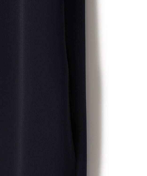 23区 【洗える】トリアセダブルジョーゼット レース切り替え ワンピース ネイビー系