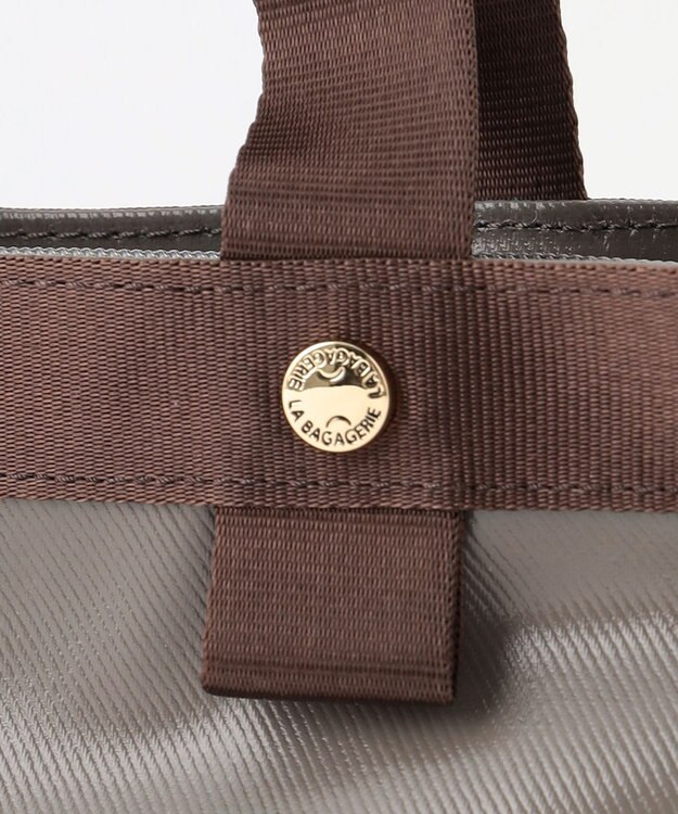 LA BAGAGERIE 【コットン×ポリウレタン】シャイニーミニマムトート グレー