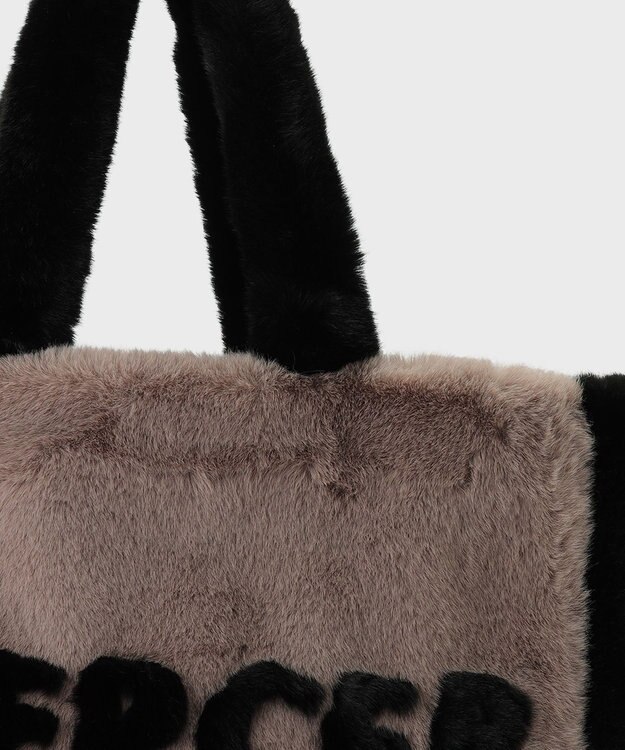 GRACE CONTINENTAL レタードファーバッグ ブラック