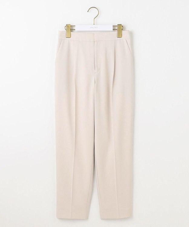 ANY SIS S 【セットアップ対応】セレモニーダブルクロス テーパードパンツ ライトベージュ