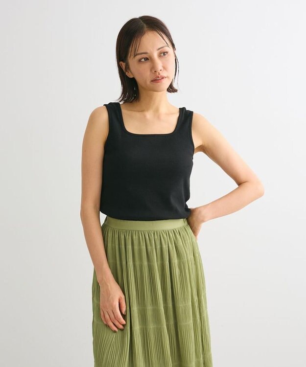 Green Parks ＢＰ　２ＷＡＹリブタンクトップ Black