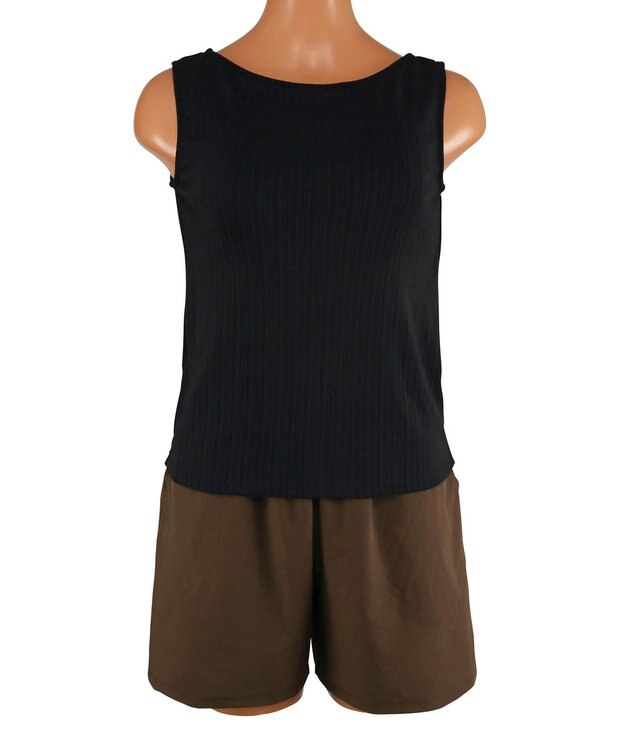 San-ai Resort（三愛水着楽園） 【WEB限定】ラッシュガード付き4点セット水着 9号11号13号【BeachQueen(ビーチクイーン）】 ブラウン