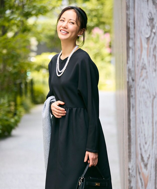 #Newans 【洗濯機可】オールシーンジップドレス ブラック