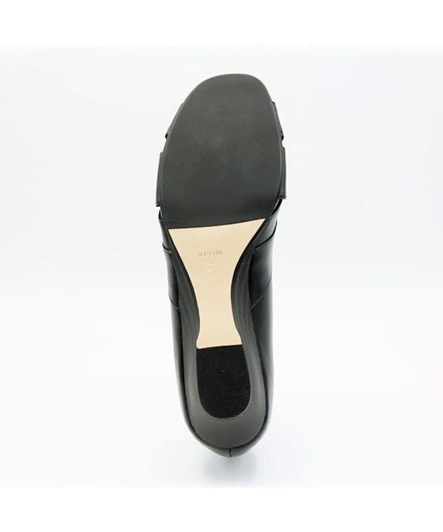 APOM モールドウエッジオープントゥパンプス45 ブラック