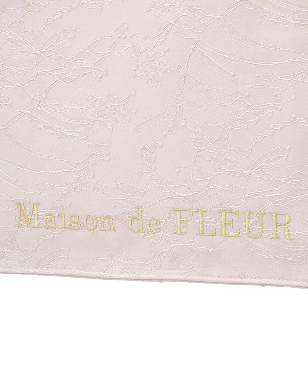 Maison de FLEUR レースフリルハンドルスクエアトートＭバッグ Pink