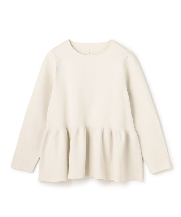 UNFILO BEAUTY FORM KNIT ペプラムセットアップ グレージュ