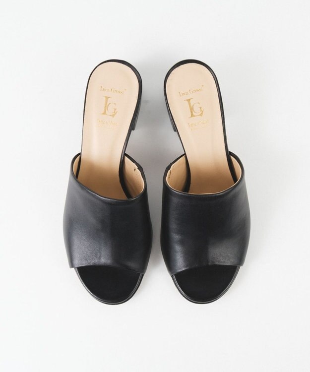 BONTRE 【LucaGrossi/ルカグロッシ】オープントゥヒールサンダル/H768S-RS ブラック