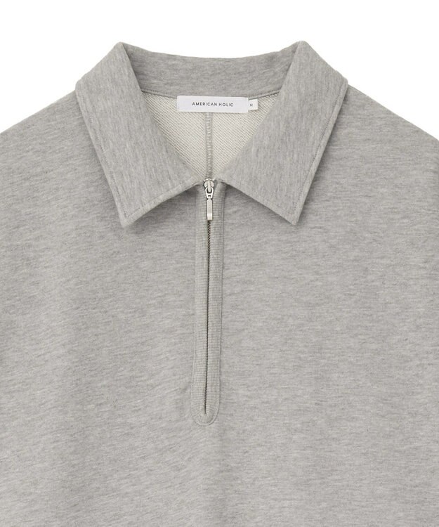 AMERICAN HOLIC 【選べる丈】ハーフZIPワンピース Light Gray Mixture