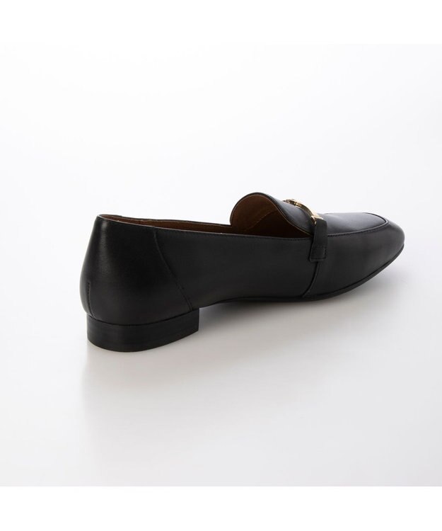 ing <ing>スクエアトゥビットローファー ブラック