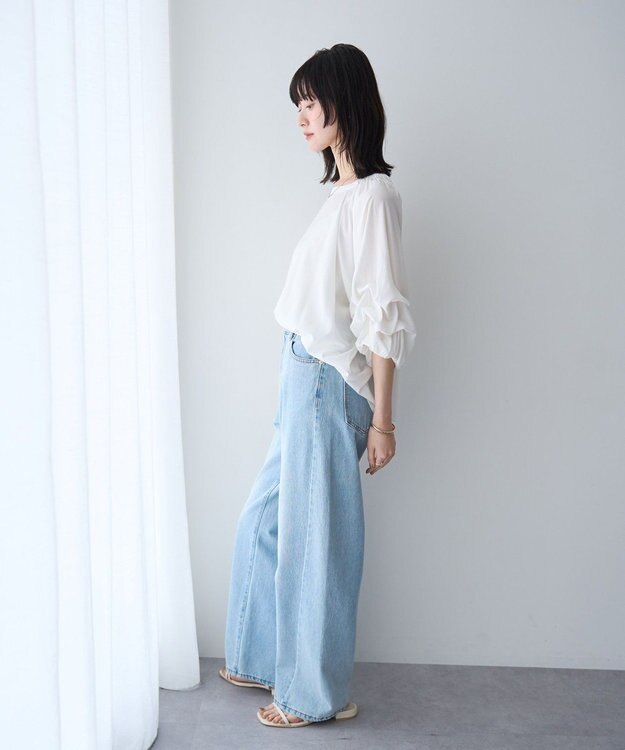 YECCA VECCA ホイップスリーブブラウス Off White