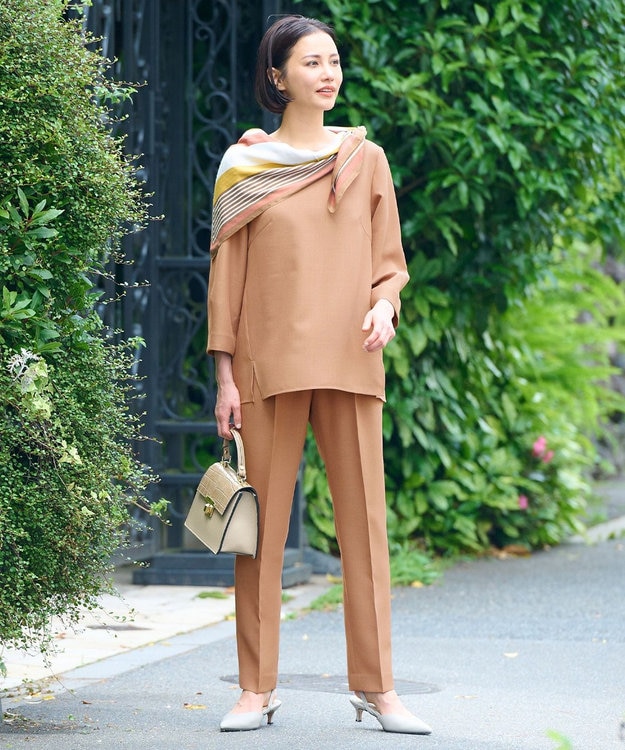 自由区 S 【セットアップ対応・洗える】ハニカムクロス  ブラウス ブラウン系