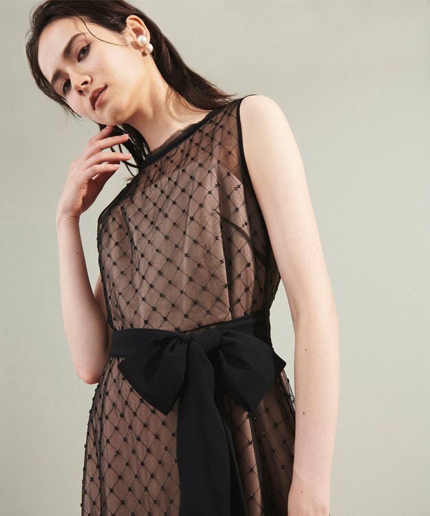 GRACE CONTINENTAL ビーズembドレス ブラック