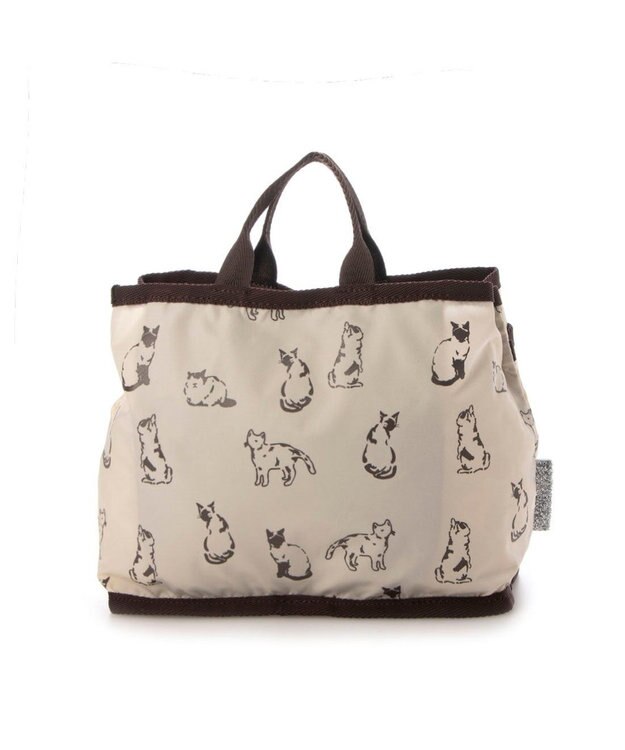 UNBILLION カシュカシュ cachecache / キャットプリントバッグインバッグ アイボリー