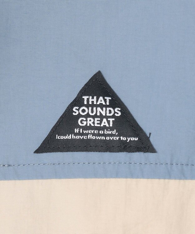 ANY KIDS スタンドカラー ウインドブレーカー ブルー×グレー