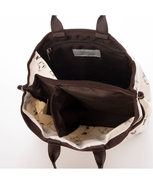 UNBILLION カシュカシュ cachecache / キャットプリントバッグインバッグ アイボリー