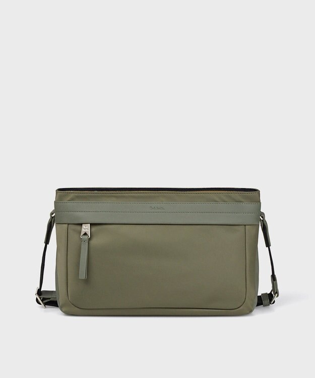 Paul Smith ナイロンブライトストライプトリム SS25 2WAYミニショルダーバッグ カーキ
