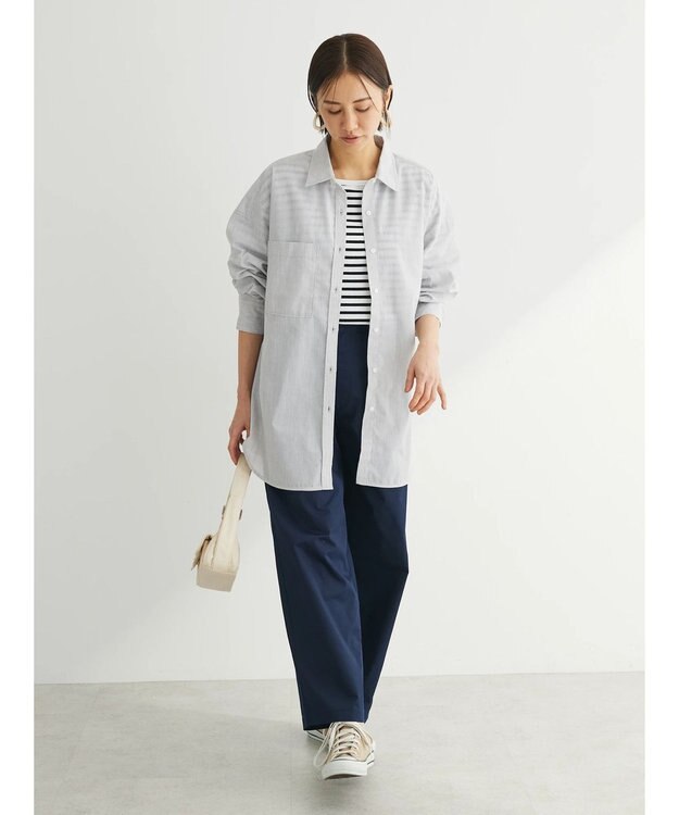 Green Parks ツータックチノパンツ Dark Navy