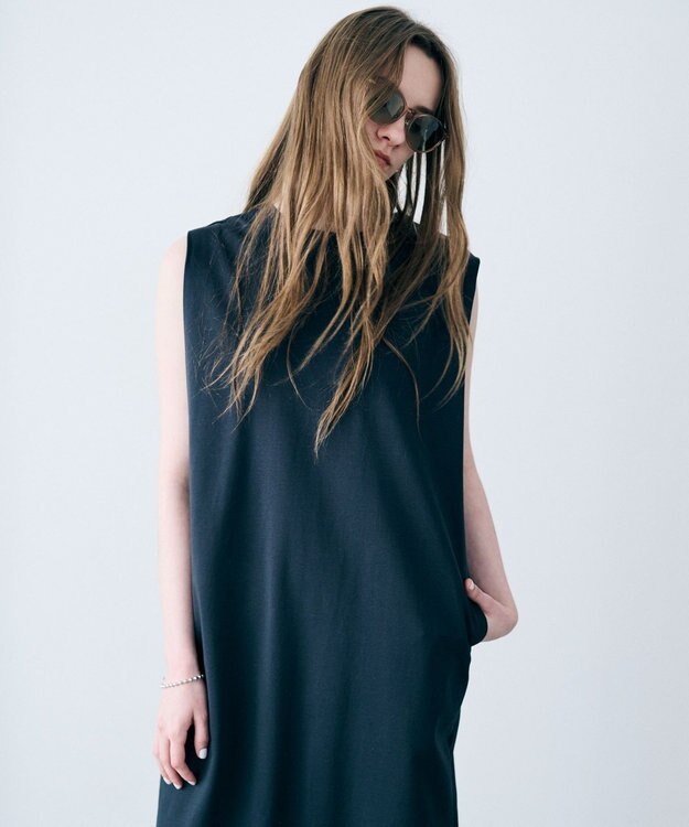 uncrave ダブルフェイスジャージー ワンピース スレート