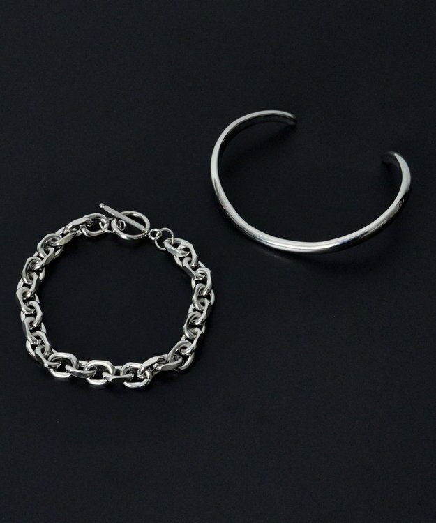 WEGO 【ユニセックス着用ITEM】M2Pステンレスバングルブレス 柄2