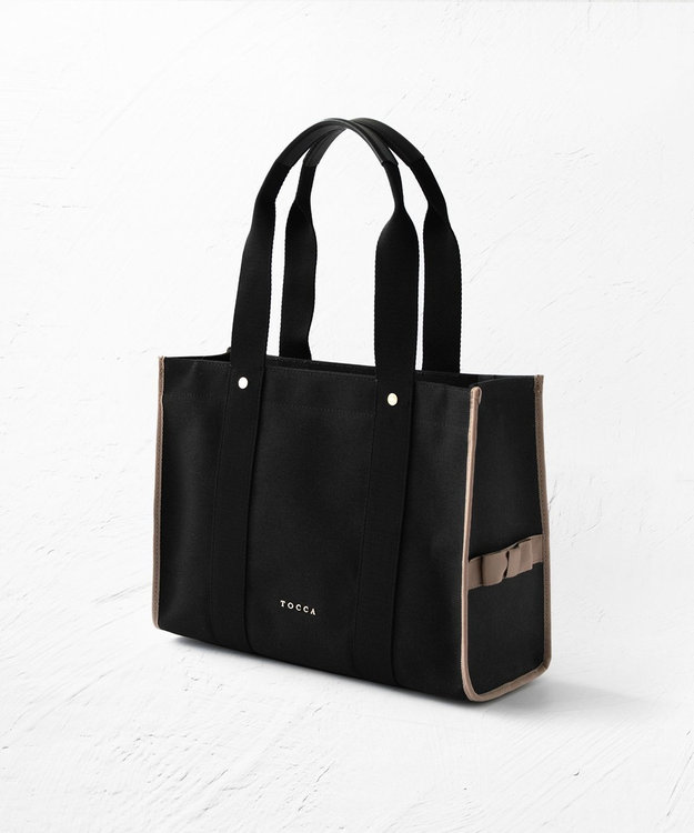 TOCCA TRIM RIBBON A4TOTE A4トートバッグ ブラック系