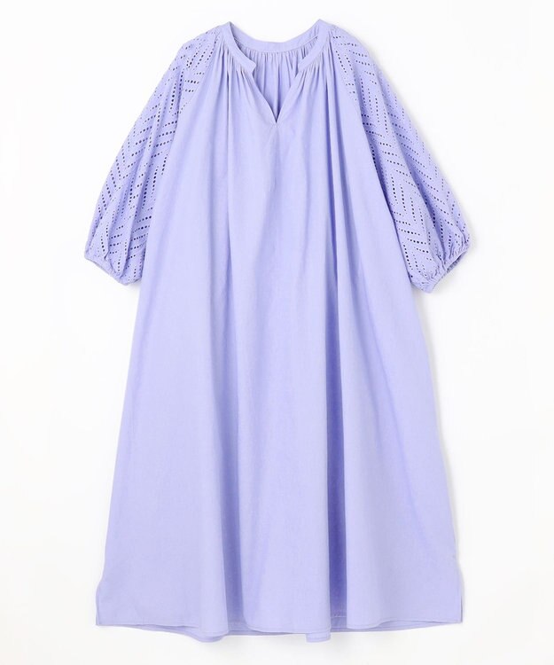ANY 【ペチコート付】エンブロイダリーワンピース ラベンダー