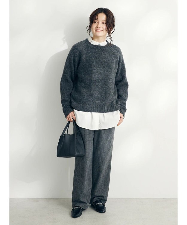 CRAFT STANDARD BOUTIQUE シンプルニットプルオーバー Charcoal Gray