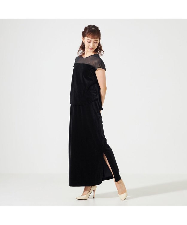 Chacott velour tops ブラック（ロベット）