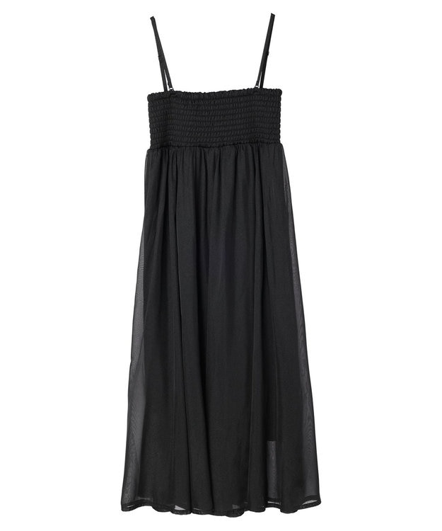 Green Parks ・ＥＬＥＮＣＡＲＥ　ＤＵＥ　ラメシフォンキャミワンピース Black