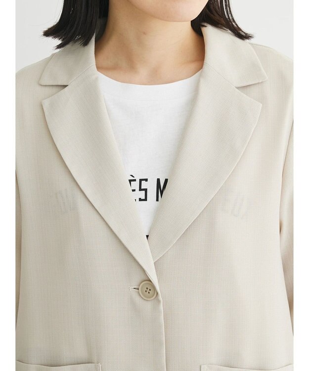 Green Parks 接触冷感　５分袖ジャケット Light Beige