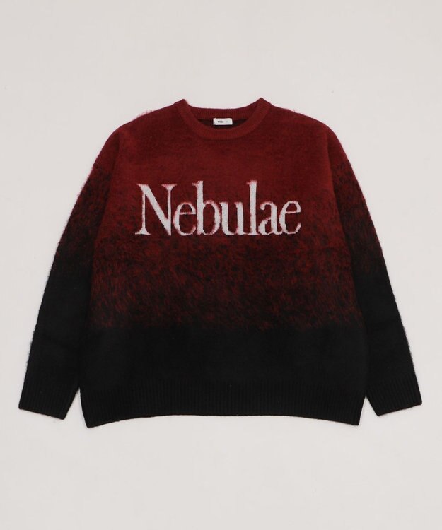 WEGO 【ユニセックス着用ITEM/MLサイズ展開】ファジーグラデーションプルオーバー ワイン