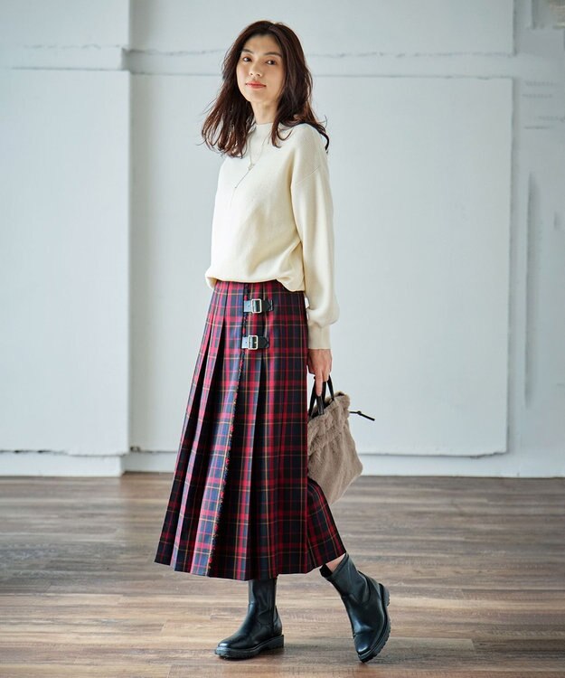 ANY 【洗濯機可能/8色展開】ソフトタッチポリエステルニット エクリュ