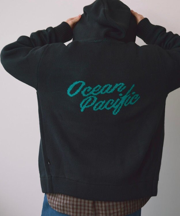OP／FILA 【ocean pacific】ニットジップパーカー ネイビー