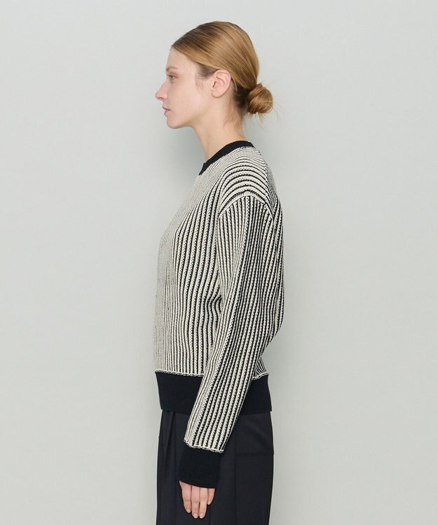 JOSEPH 【洗える】バイオテープコットン　ラウンドネックニット Black