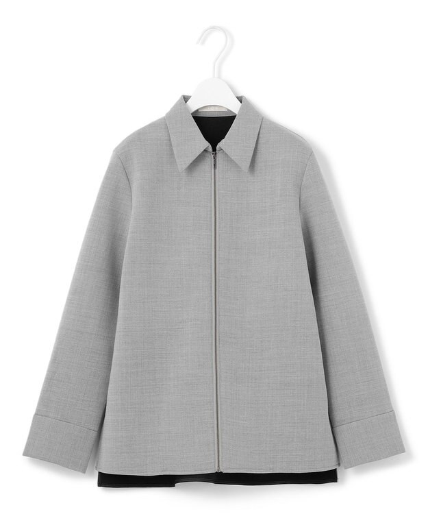 ICB L モスリンボンディング ブラウス ライトグレー系