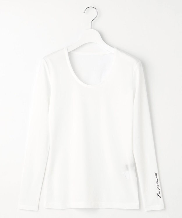 23区GOLF 【WOMEN】【吸水速乾・UVカット】３０ｄインナーUネック カノコ ホワイト系