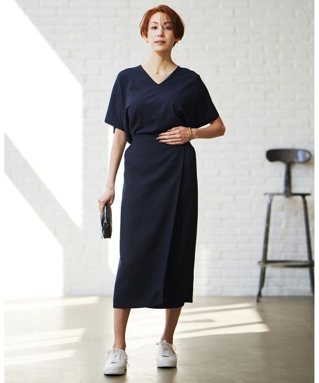 ICB 【洗える】VIS/NYハイゲージ Vネックプルオーバー ネイビー系