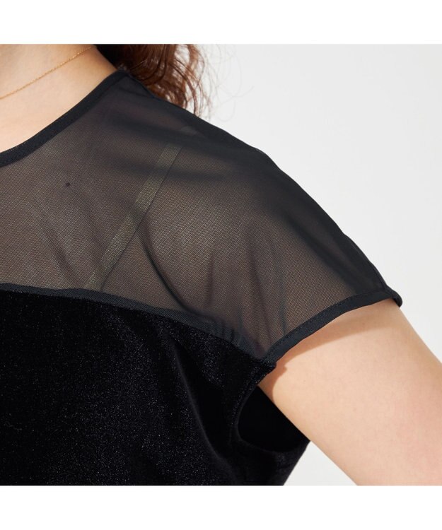 Chacott velour tops ブラック（ロベット）