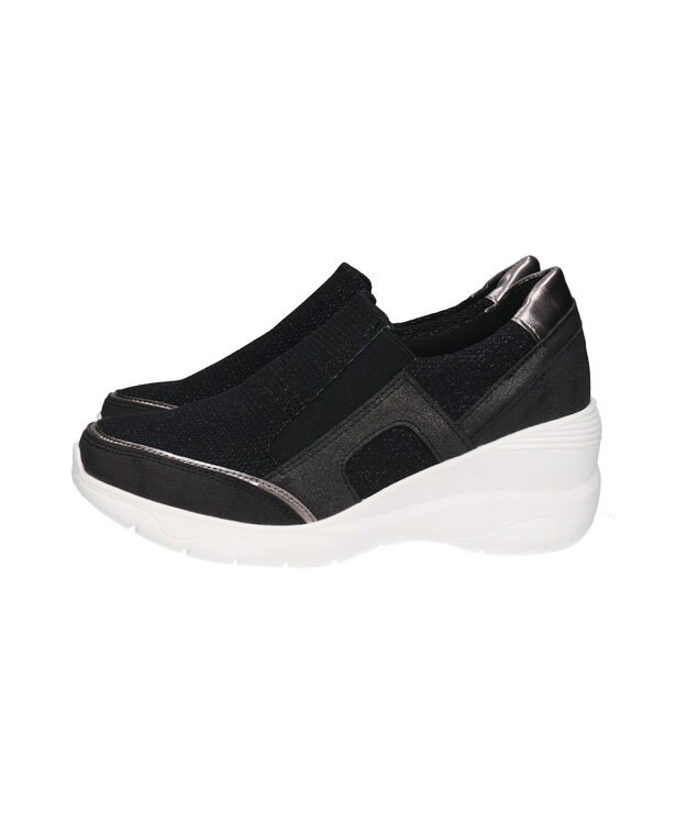 Bridget Birkin 【Round About】ヒールアップスリッポンスニーカー ブラックコンビ