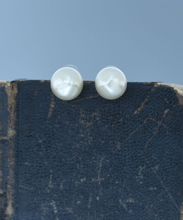 monshiro スフレガラスバロックパール イヤリング ホワイト