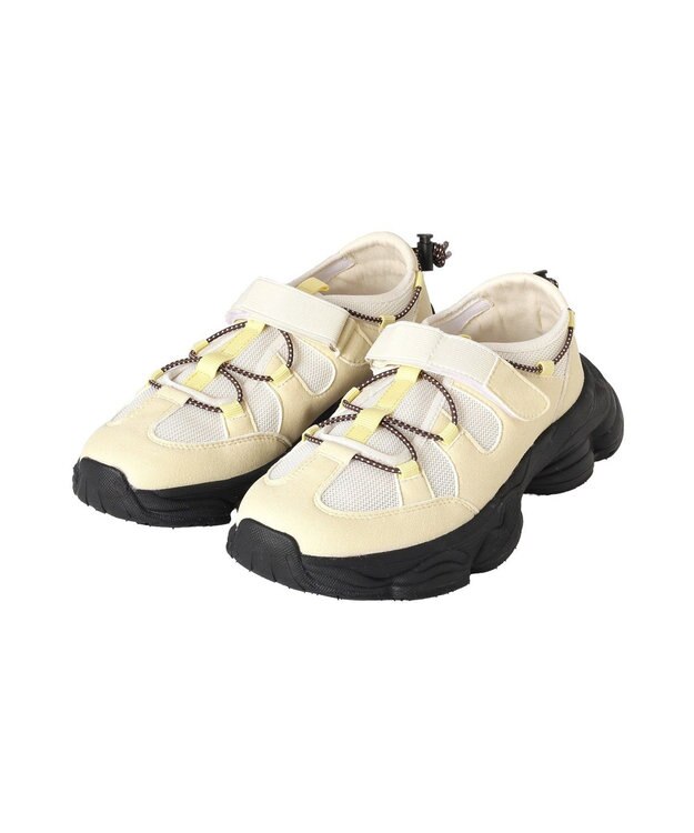 earth music&ecology ドローコードスニーカー Lemon Yellow