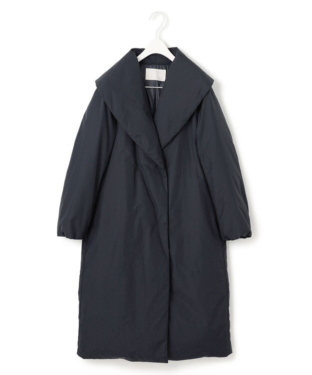 ICB 【撥水加工】ADS ダウン ショールカラーロングコート ネイビー系