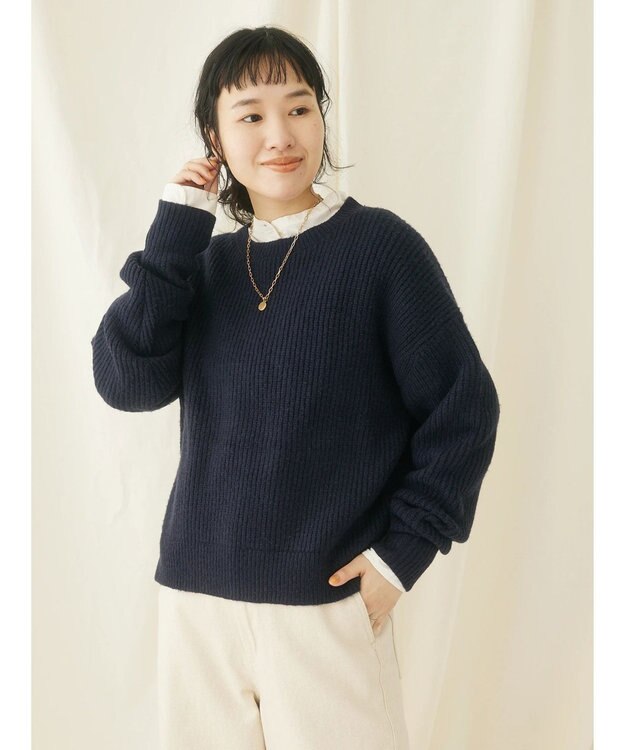 CRAFT STANDARD BOUTIQUE ブークレニットプルオーバー Navy